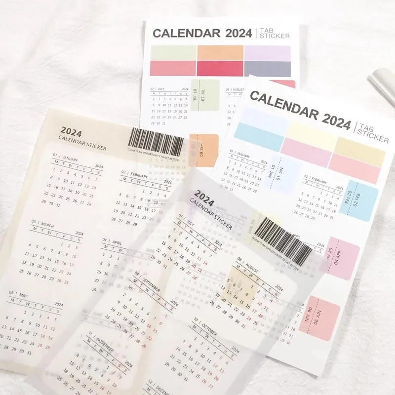 2024 Calendar Stickers Kawaii Notebook Planner Journal Index Labels DIY Classification Marks Korean Stationery Office Supplies
2024 Calendar Stickers Kawaii Notebook Planner Journal Index Labels DIY Classification Marks Korean Stationery Office Supplies