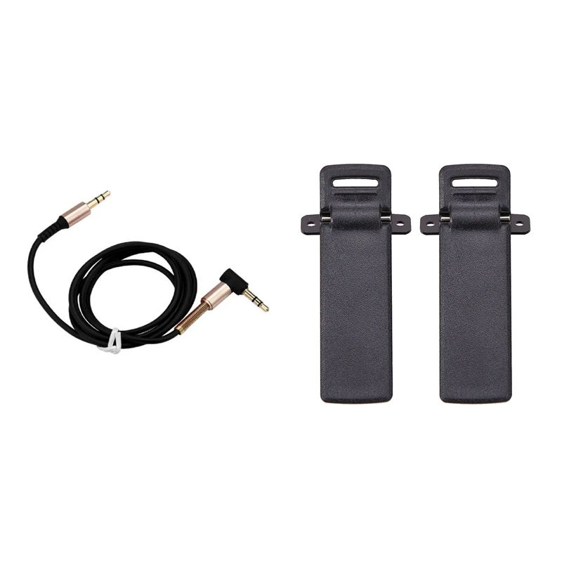 1 Set Walkie Talkie Spare Part Back Belt Clip & 1 Pcs 3.5Mm Jack Elbow Headphone Car Aux Audio Extension Cable
1 Set Walkie Talkie Spare Part Back Belt Clip & 1 Pcs 3.5Mm Jack Elbow Headphone Car Aux Audio Extension Cable