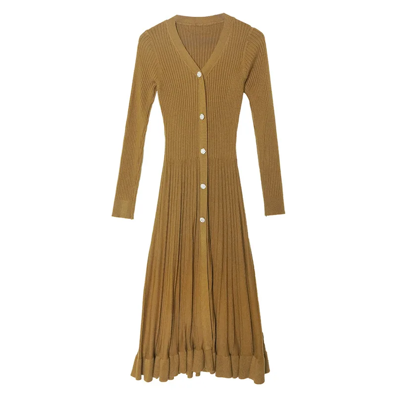 Fashion knitted dress women's knee-length age-reducing temperament skinny sweater dress
Fashion knitted dress women's knee-length age-reducing temperament skinny sweater dress