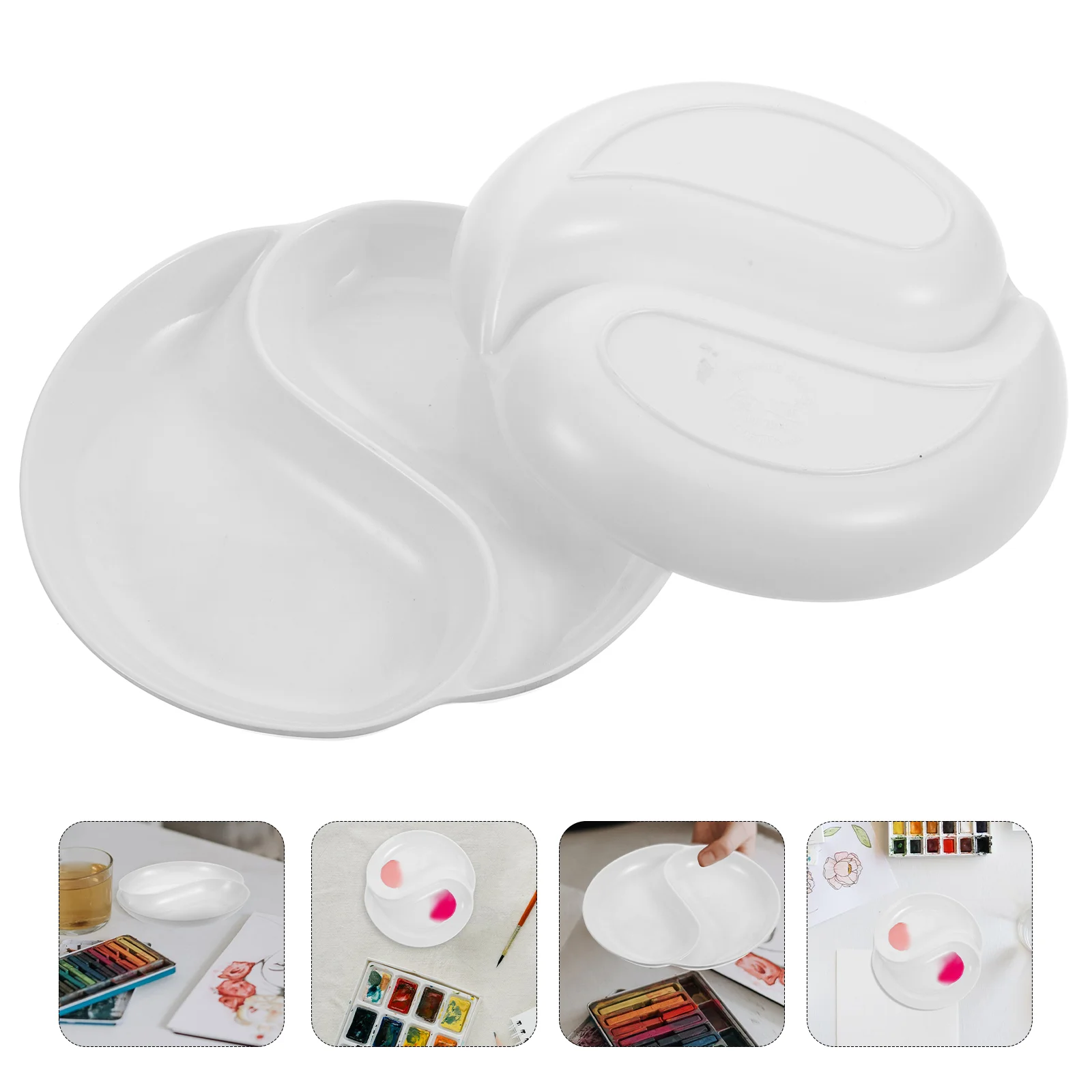 2pcs Convenient and Practical Watercolor Paint Plates Melamine Watercolor Mixing Trays
2pcs Convenient and Practical Watercolor Paint Plates Melamine Watercolor Mixing Trays