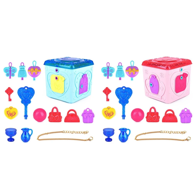 Girls Treasure Box Pretend Toy With Light Sound Effects Unlock Key Fun 6 Keys To Open The Box Surprise For Child
Girls Treasure Box Pretend Toy With Light Sound Effects Unlock Key Fun 6 Keys To Open The Box Surprise For Child