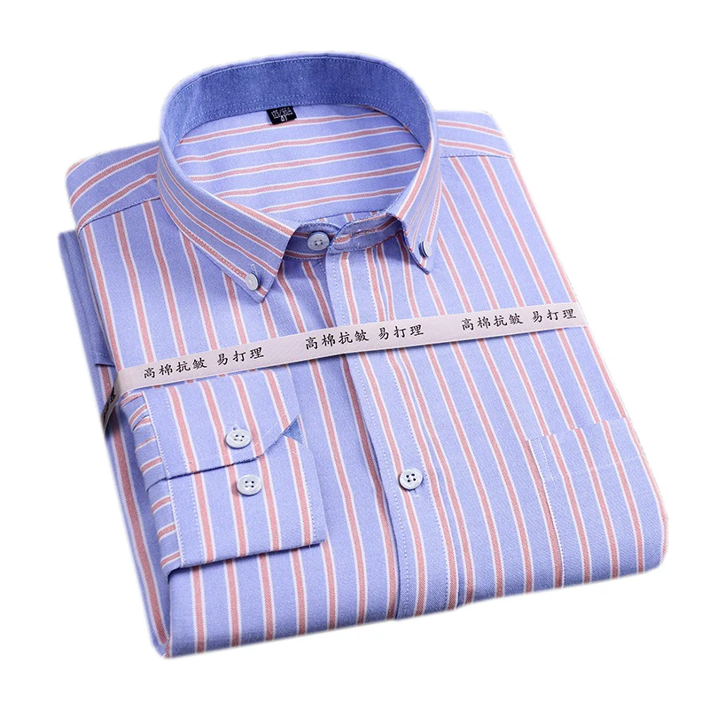 Men's Casual Striped Oxford Long-sleeved Shirts Slim Fit Plaid Gentleman Comfortable Shirt New Fashion 60% Cotton Shirt for Men
Men's Casual Striped Oxford Long-sleeved Shirts Slim Fit Plaid Gentleman Comfortable Shirt New Fashion 60% Cotton Shirt for Men