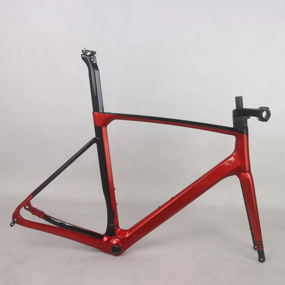 Factory Made Disc Brake Road Frame TT-X24 Carbon Fiber T1000 BB86 Custom Paint Frame With Stem Max Tire 28C
Factory Made Disc Brake Road Frame TT-X24 Carbon Fiber T1000 BB86 Custom Paint Frame With Stem Max Tire 28C