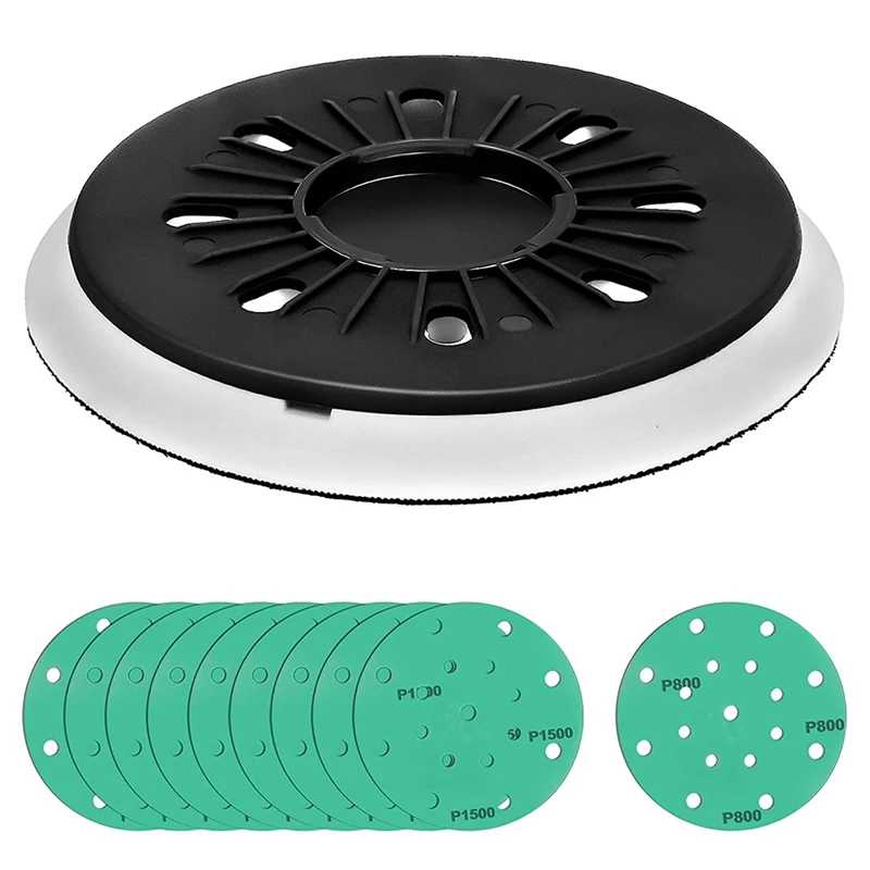 6 Inch 150Mm Replacement Sanding Backing Pad Comes With 10 PCS Hook And Loop Sanding Discs For Festool 202461 RO 150
6 Inch 150Mm Replacement Sanding Backing Pad Comes With 10 PCS Hook And Loop Sanding Discs For Festool 202461 RO 150