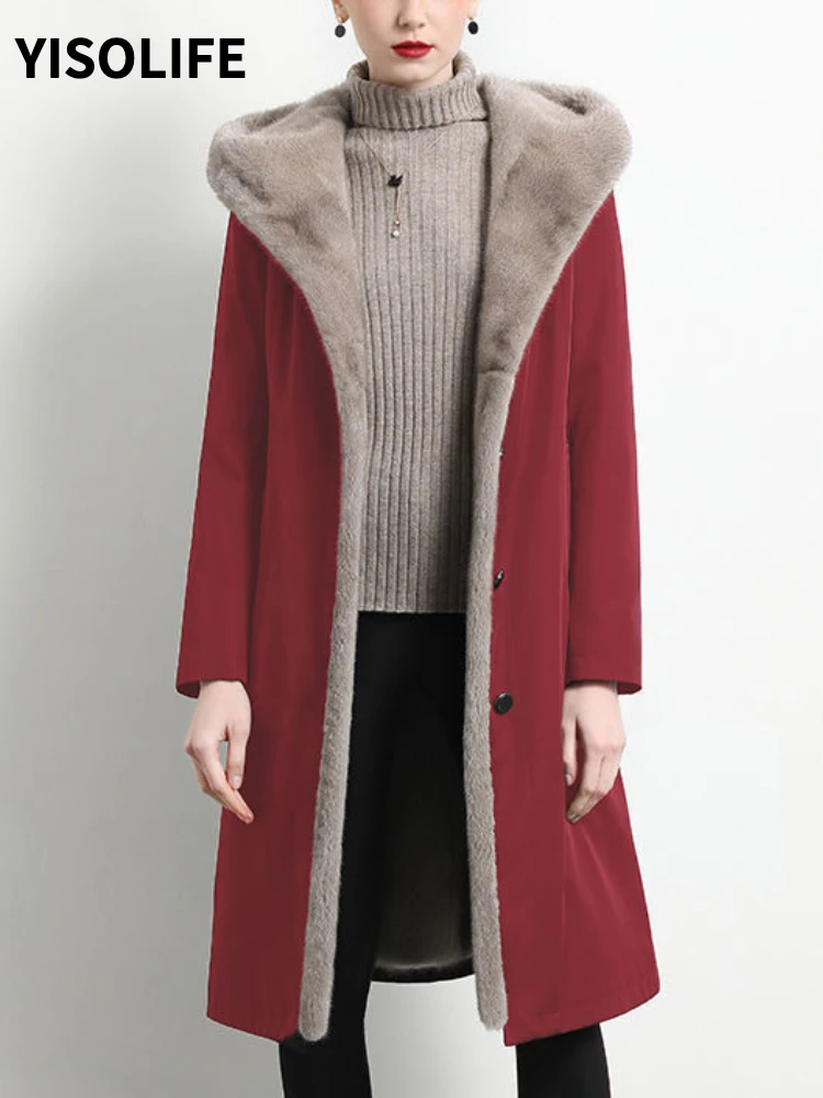 Women's New Fall Winter Parkas Long Faux Fur Liner Hooded Simple Slim Fit Coats & Jackets Wool Liner Trench Coat Clothes Women
Women's New Fall Winter Parkas Long Faux Fur Liner Hooded Simple Slim Fit Coats & Jackets Wool Liner Trench Coat Clothes Women