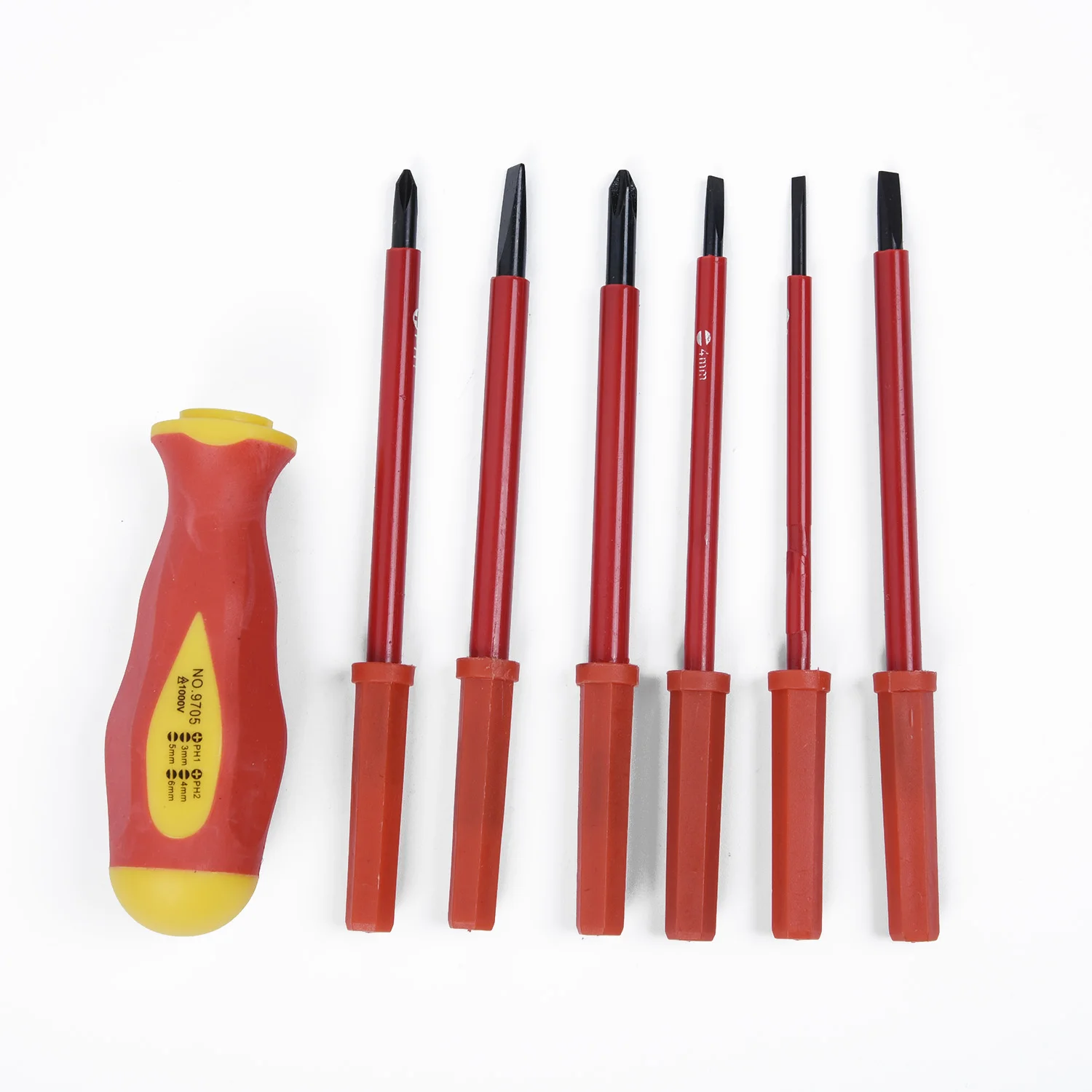 NEW 7pcs Electrician's Insulated Electrical Dual Head Hand Screwdriver Tool Set Electrical Maintenance Tool Parts
NEW 7pcs Electrician's Insulated Electrical Dual Head Hand Screwdriver Tool Set Electrical Maintenance Tool Parts