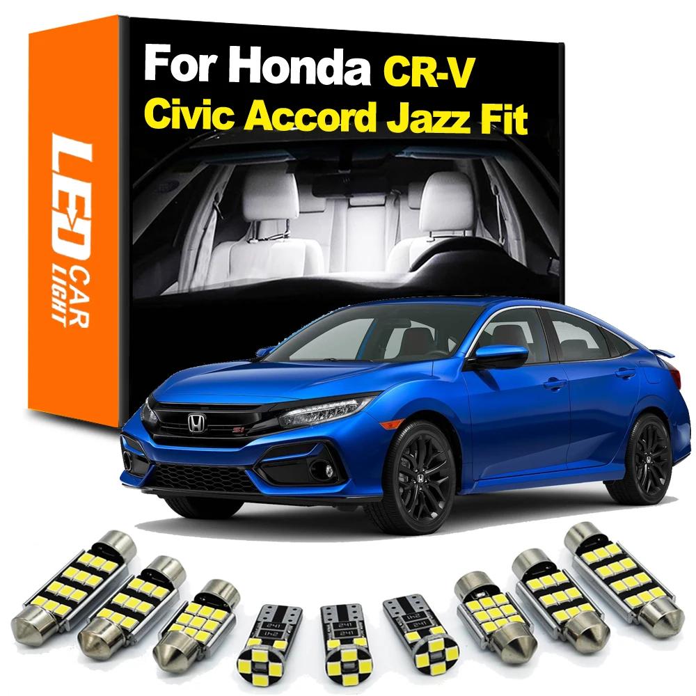 Zoomsee Interior LED Light Kit For Honda Civic CR-V CRV Accord Fit Jazz Canbus Vehicle Indoor Bulb Dome Reading Trunk No Error
Zoomsee Interior LED Light Kit For Honda Civic CR-V CRV Accord Fit Jazz Canbus Vehicle Indoor Bulb Dome Reading Trunk No Error