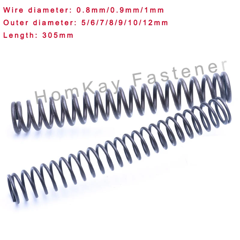 

1/2/3/5PCS 305mm Y-shaped Compression Spring Long Pressure Spring WD 0.8mm/0.9mm/1mm*OD 5/6/7/8/9/10/12mm*Length 305mm