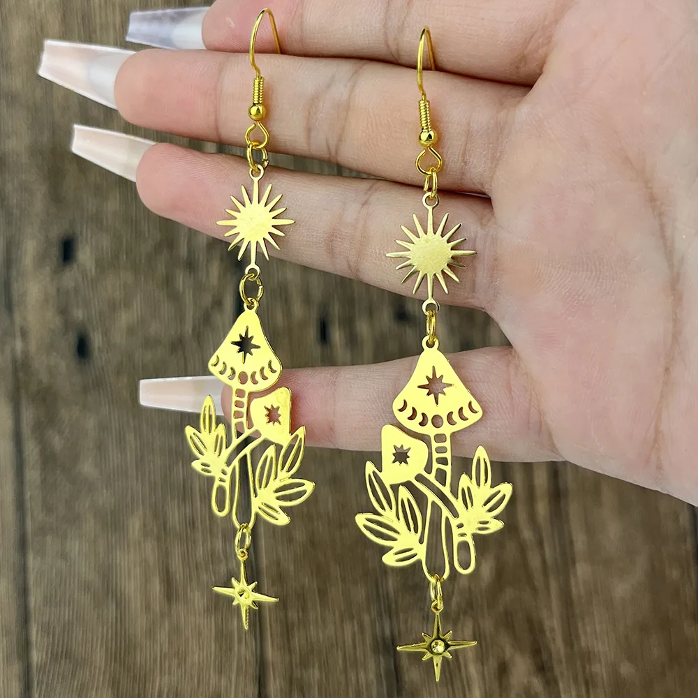 2023 New Celestial Mushroom Earrings, Fairy Jewelry, Hypoallergenic, Wanderlust Jewelry Brass Earrings
2023 New Celestial Mushroom Earrings, Fairy Jewelry, Hypoallergenic, Wanderlust Jewelry Brass Earrings