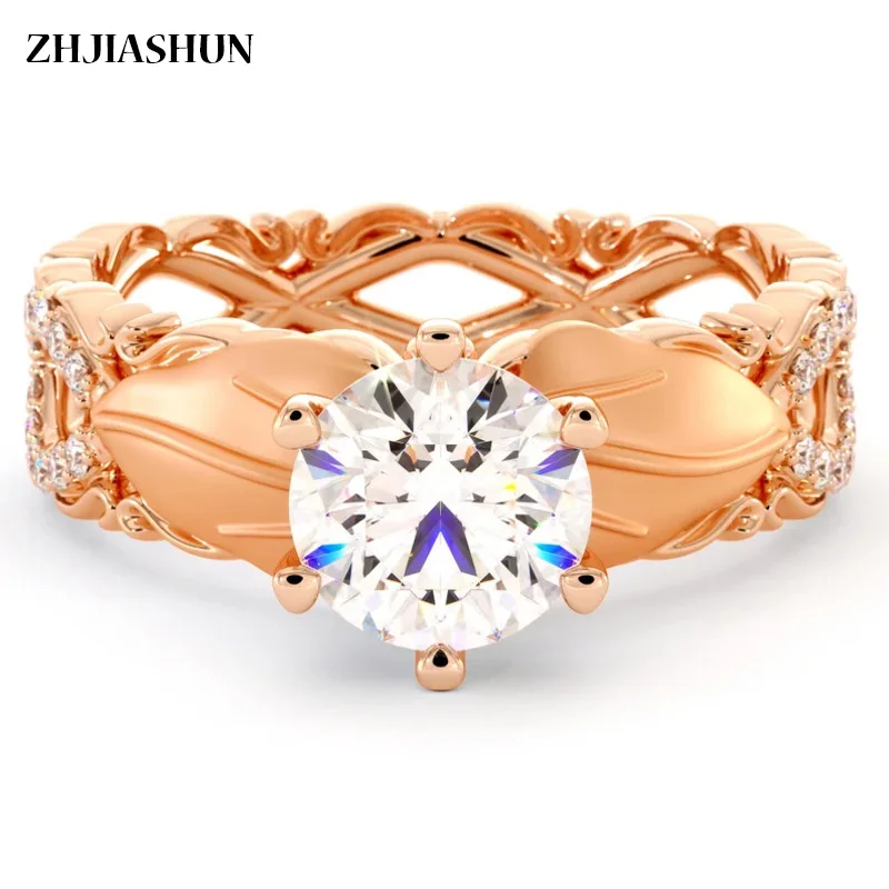 ZHJIASHUN Vintage Leaf Moissanite Engagement Ring 14K Rose Gold Ring Leaves Wedding Ring Bridal Anniversary Ring For Women
ZHJIASHUN Vintage Leaf Moissanite Engagement Ring 14K Rose Gold Ring Leaves Wedding Ring Bridal Anniversary Ring For Women