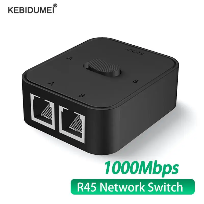 Gigabit Network Switch LAN RJ45 CAT6 Switch Network Cable Extender 1000Mbps Selector 2 In 1 Out/1 In 2 Out Network Splitter
Gigabit Network Switch LAN RJ45 CAT6 Switch Network Cable Extender 1000Mbps Selector 2 In 1 Out/1 In 2 Out Network Splitter
