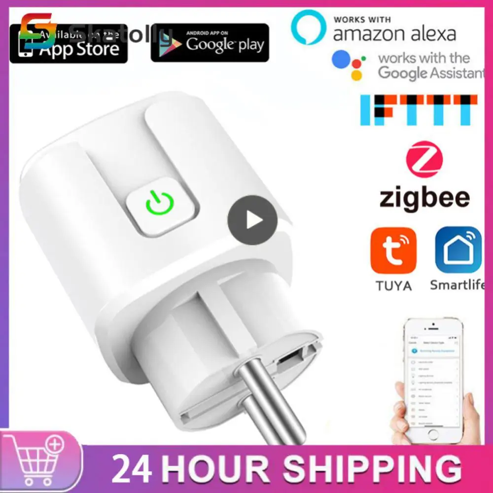 Voice Contro Zigbee Outlet Wireless Eu Plug Remote Control Smart Plug Timer Tuya Smart Home 20a Smart Power Socket
Voice Contro Zigbee Outlet Wireless Eu Plug Remote Control Smart Plug Timer Tuya Smart Home 20a Smart Power Socket