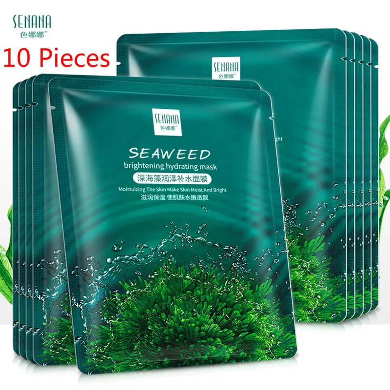 10 PCS Seaweed Brightening Hydrating Skin Care Oil Control Mask Whitening Shrink Pore Anti Aging Wrinkle Moistuizing Facial Mask
10 PCS Seaweed Brightening Hydrating Skin Care Oil Control Mask Whitening Shrink Pore Anti Aging Wrinkle Moistuizing Facial Mask