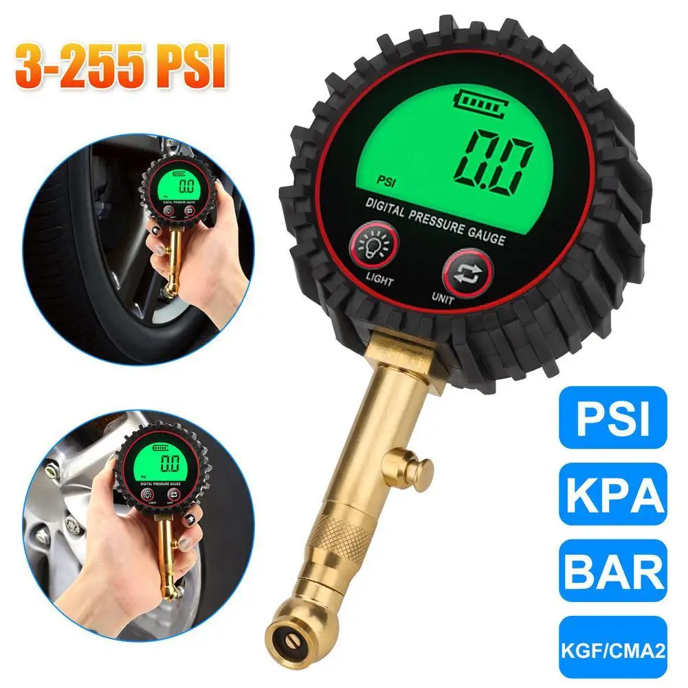 Датчик давления в шинах 3-255PSI, цифровой манометр с ЖК-дисплеем, для тяжелых условий эксплуатации, для автомобилей, грузовиков, велосипедов
Датчик давления в шинах 3-255PSI, цифровой манометр с ЖК-дисплеем, для тяжелых условий эксплуатации, для автомобилей, грузовиков, велосипедов
