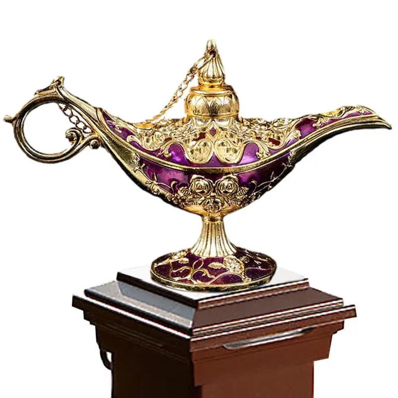 Aladdin Lamp Vintage Legend Light Arabian Lamps Metal Curved Vintage Wishing Light Incense Holder Gift For Party/Birthday
Aladdin Lamp Vintage Legend Light Arabian Lamps Metal Curved Vintage Wishing Light Incense Holder Gift For Party/Birthday