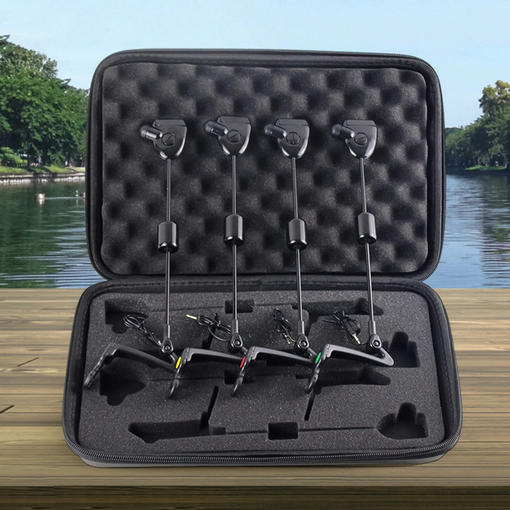 4pcs Bite Alarm Wiggler with Storage Box Fishing Bite Alarm Indicators LED Lights Gear Tools Movable Counterweight Accessories
4pcs Bite Alarm Wiggler with Storage Box Fishing Bite Alarm Indicators LED Lights Gear Tools Movable Counterweight Accessories