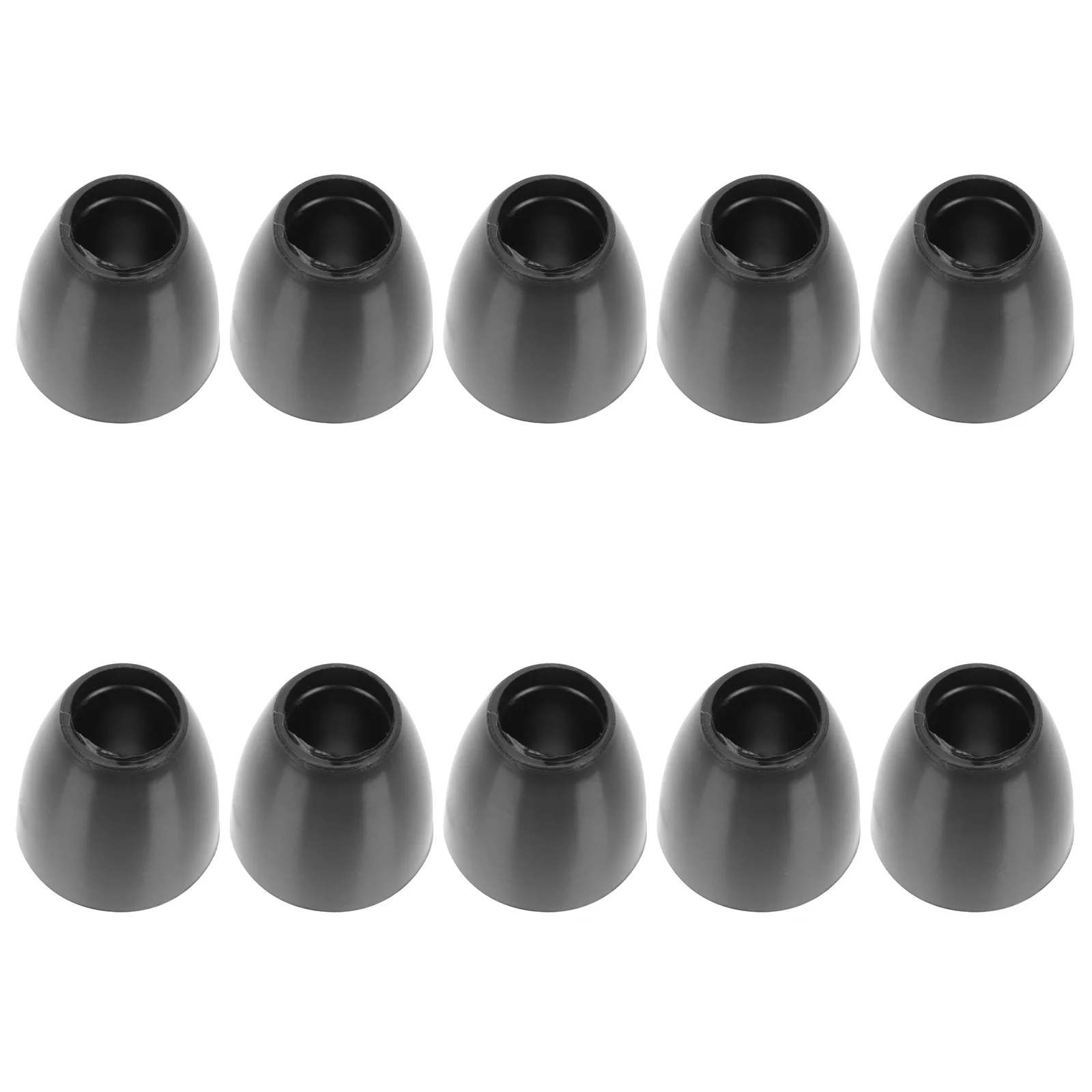 

10 Pairs Stethoscope Earplugs Stethoscopes Echoscope Replacement Tip Tips Black Silicone Accessory