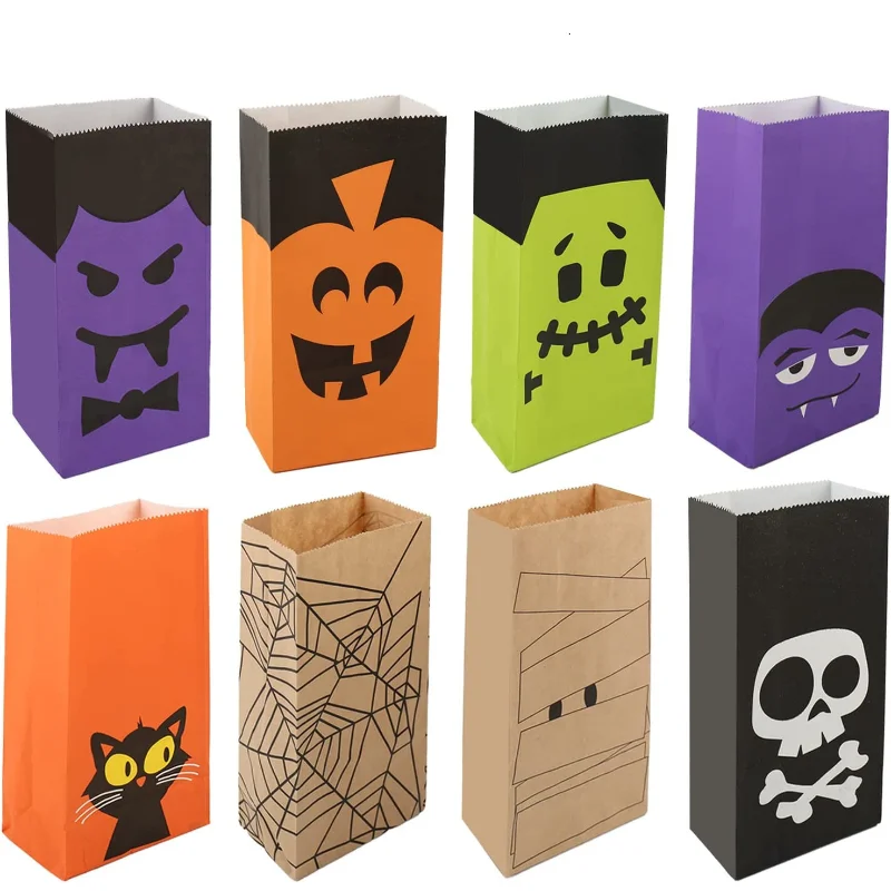 16pcs Halloween Theme Packaging Paper Bags Cookie Candy Bag Wizard Pumpkin Head Gift Bags Home Halloween Party Decorations
16pcs Halloween Theme Packaging Paper Bags Cookie Candy Bag Wizard Pumpkin Head Gift Bags Home Halloween Party Decorations