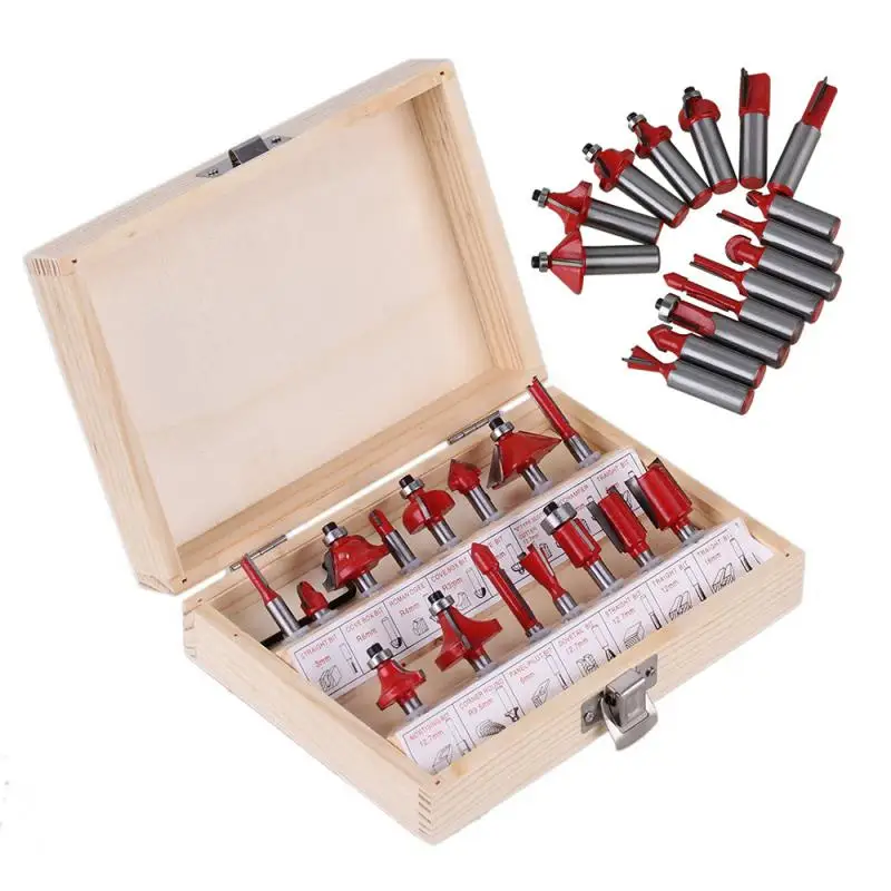 12pcs 1/4in 6mm 8mm Shank Milling Cutter Router Bit Set Wood Cutter Carbide Shank Mill Woodworking Engraving
12pcs 1/4in 6mm 8mm Shank Milling Cutter Router Bit Set Wood Cutter Carbide Shank Mill Woodworking Engraving