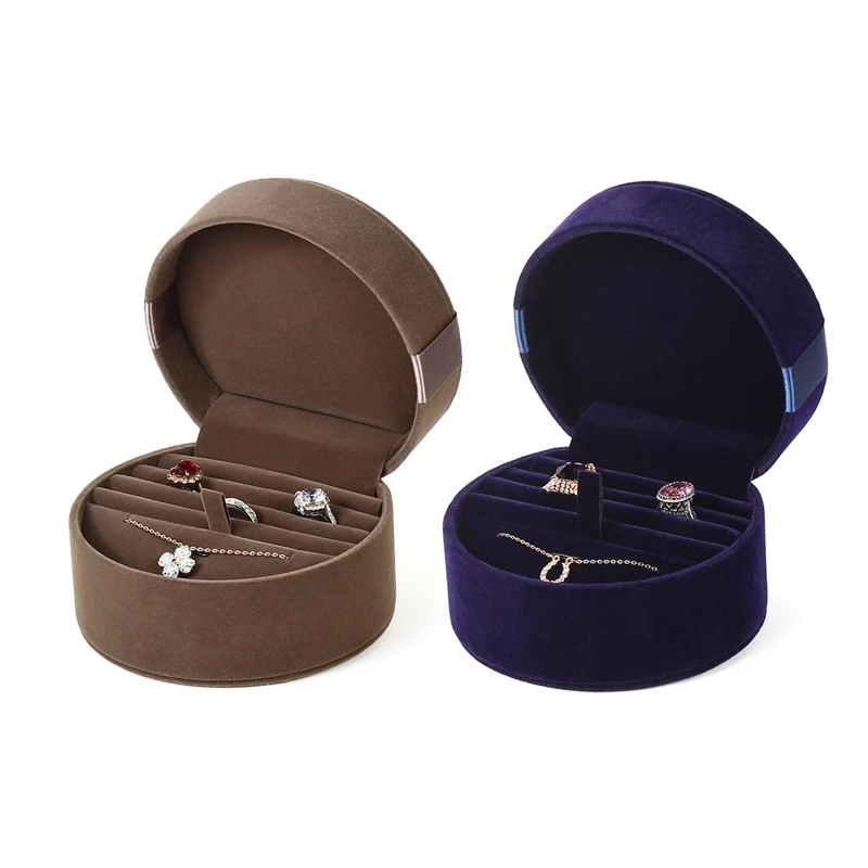 Portable Velvet Jewelry Organizer Box Round Jewelry Box With Compartments Fast Reach
Portable Velvet Jewelry Organizer Box Round Jewelry Box With Compartments Fast Reach