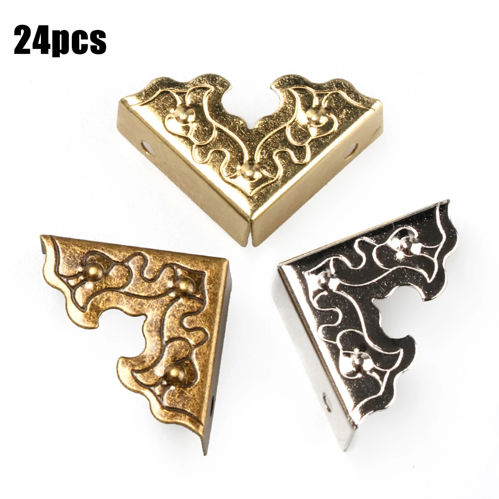 24 Pcs Corner Protector 25mm Antique Furniture Metal Crafts Jewelry Box Corner Foot Wooden Case Corner Furniture Protection Tool
24 Pcs Corner Protector 25mm Antique Furniture Metal Crafts Jewelry Box Corner Foot Wooden Case Corner Furniture Protection Tool