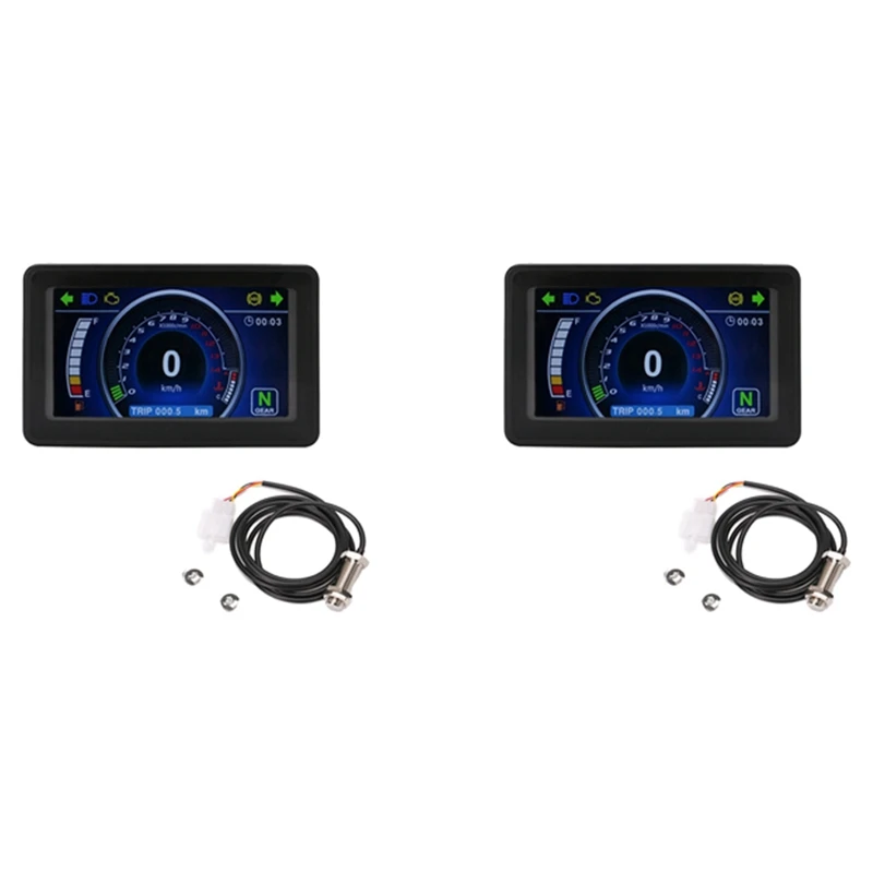 2X Universal Motorcycle LCD Display Cluster Replaceable Speedometer Instrument For 1,2,4 Cylinder Motorbike
2X Universal Motorcycle LCD Display Cluster Replaceable Speedometer Instrument For 1,2,4 Cylinder Motorbike