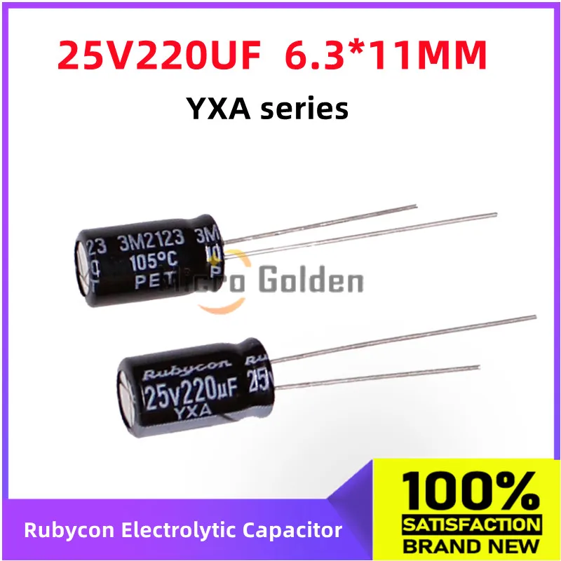 (10pcs) Rubycon Imported Electrolytic Capacitor 25V220UF 6.3X11MM Ruby YXA Series Long Life High-Frequency capacitance 220UF 25V
(10pcs) Rubycon Imported Electrolytic Capacitor 25V220UF 6.3X11MM Ruby YXA Series Long Life High-Frequency capacitance 220UF 25V