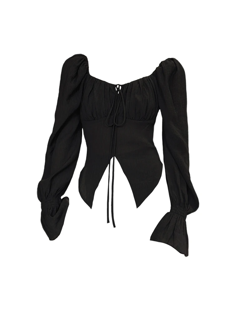 Fashion Chiffon Shirts Square Collar 2023 Gyaru Black Gothic Office Lady Blouses Lace Up Summer Y2k Coquette Design New Trend
Fashion Chiffon Shirts Square Collar 2023 Gyaru Black Gothic Office Lady Blouses Lace Up Summer Y2k Coquette Design New Trend