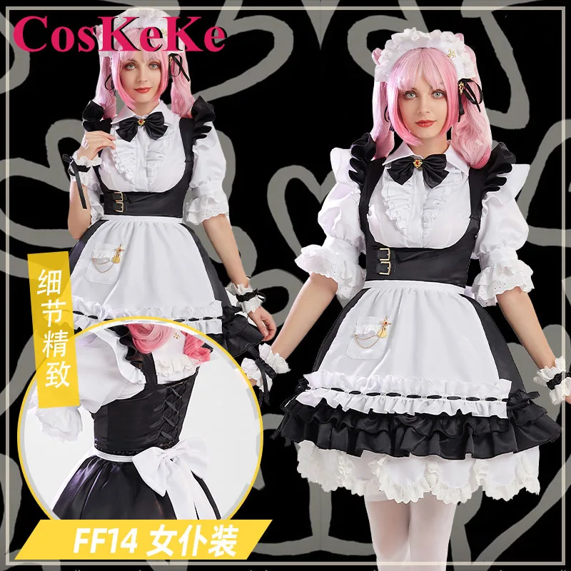 CosKeKe Final Fantasy FF14 Cosplay Anime Game Costume Nifty Sweet Maid Dress Uniform Halloween Carnival Party Role Play Clothing
CosKeKe Final Fantasy FF14 Cosplay Anime Game Costume Nifty Sweet Maid Dress Uniform Halloween Carnival Party Role Play Clothing