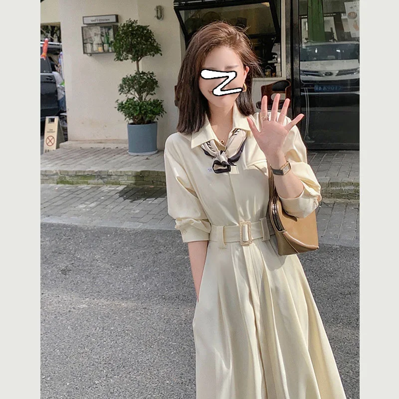 Новинка весна-осень 2022, платье с завышенной талией в французском стиле, женское маленькое платье-рубашка с запахом
Новинка весна-осень 2022, платье с завышенной талией в французском стиле, женское маленькое платье-рубашка с запахом