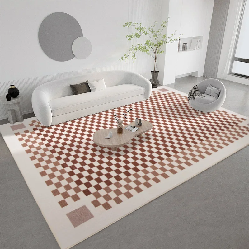 Modern French Retro Checkerboard Contrast Color Carpet Large Area Living Room Decorative Rug Korean Style Girl Pink Bedroom Rugs
Modern French Retro Checkerboard Contrast Color Carpet Large Area Living Room Decorative Rug Korean Style Girl Pink Bedroom Rugs