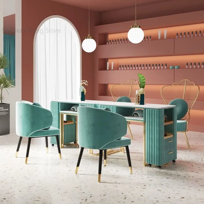 Nordic light luxury Slate Nail Tables Professional Double Manicure Table Salon Furniture beauty salon Manicure Table Chair Set Z
Nordic light luxury Slate Nail Tables Professional Double Manicure Table Salon Furniture beauty salon Manicure Table Chair Set Z