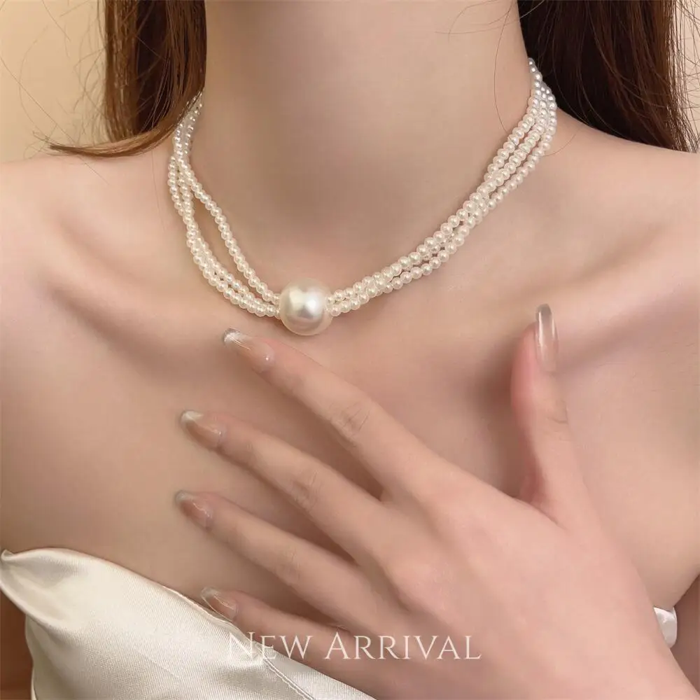 Korea Jewelry New Spring And Summer Fashion Beaded Temperament Of Multilayer Great Pearl Necklace Collarbone Chain Necklace
Korea Jewelry New Spring And Summer Fashion Beaded Temperament Of Multilayer Great Pearl Necklace Collarbone Chain Necklace