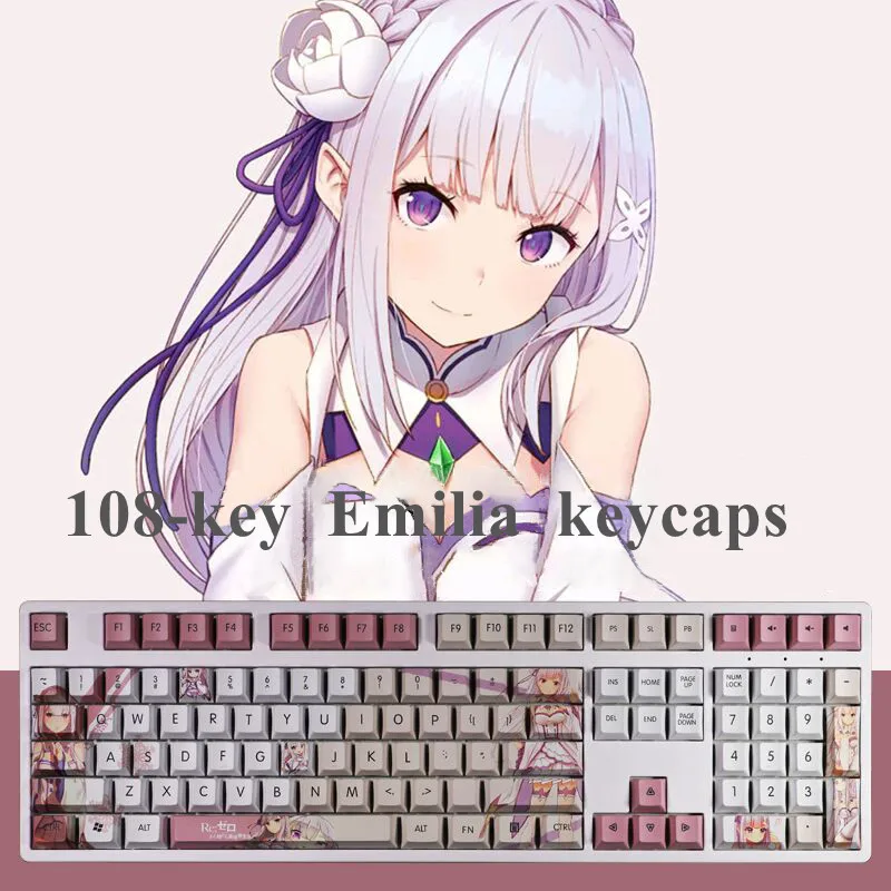 Anime Re Life In A Different World Theme Keycaps Emilia Pbt Material Key Cap Mechanical Keyboard Decoration Computer Accessories
Anime Re Life In A Different World Theme Keycaps Emilia Pbt Material Key Cap Mechanical Keyboard Decoration Computer Accessories