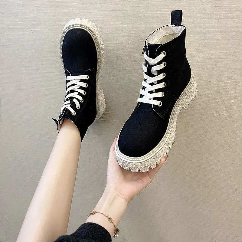 Women's Boots Autumn 2022 New Women's Round Toe Thick-soled Student Platform Short Boots Women's Warm Boots Platform Shoes
Women's Boots Autumn 2022 New Women's Round Toe Thick-soled Student Platform Short Boots Women's Warm Boots Platform Shoes