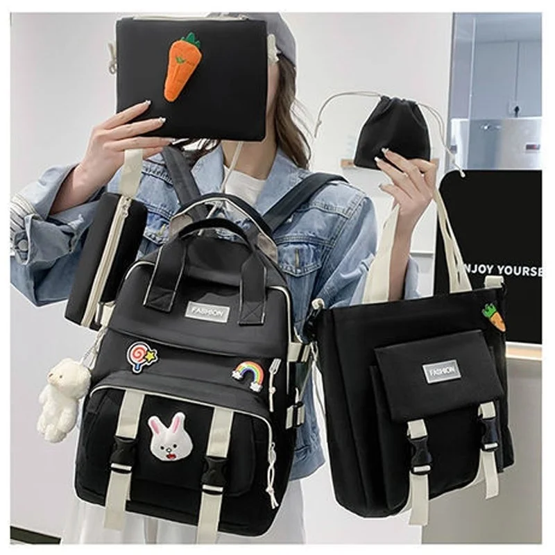 Ransel Wanita Tahan Air Nilon 5 In 1 Ransel Penyimpanan Kapasitas Besar Tas Sekolah Liontin Lucu Ransel Multifungsi
Ransel Wanita Tahan Air Nilon 5 In 1 Ransel Penyimpanan Kapasitas Besar Tas Sekolah Liontin Lucu Ransel Multifungsi