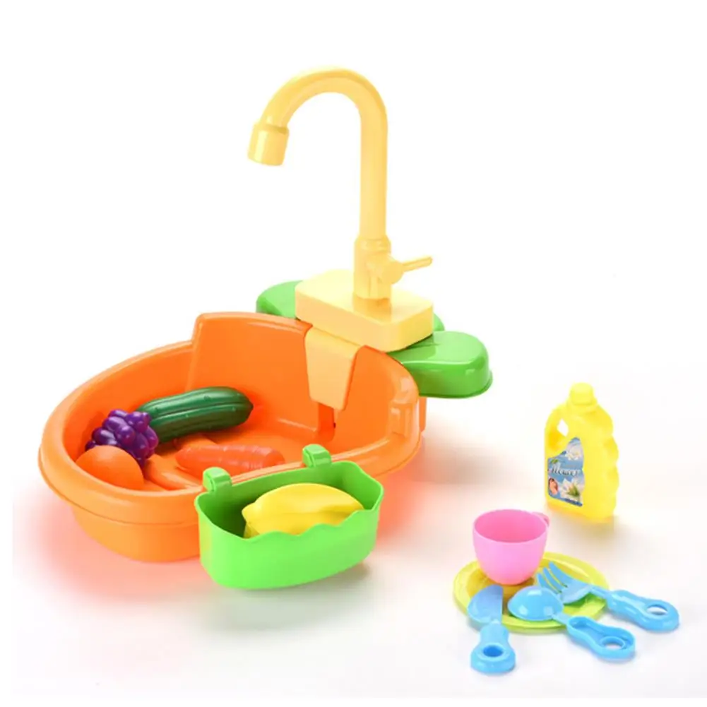 Children Simulation Kitchen Sink Toys Set With Automatic Water Cycle System Play House Kitchen Gifts Set
Children Simulation Kitchen Sink Toys Set With Automatic Water Cycle System Play House Kitchen Gifts Set
