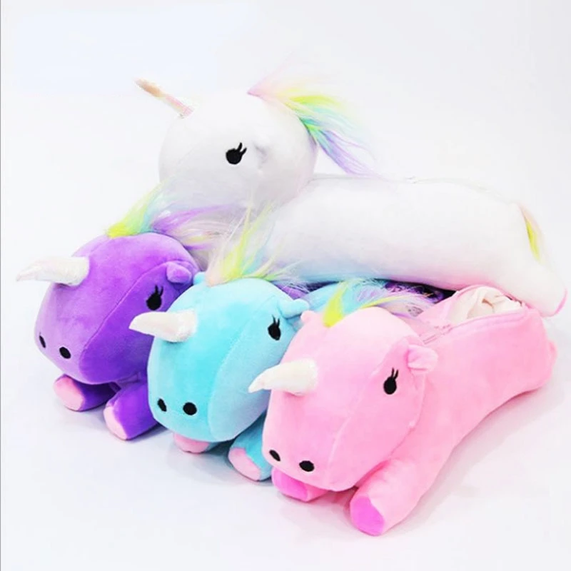 Creative Rainbow Unicorn Pencil Bag Cartoon Plush Toy Large Capacity Pencil Bag for Girl Kids Students Teenagers Stationery 
Creative Rainbow Unicorn Pencil Bag Cartoon Plush Toy Large Capacity Pencil Bag for Girl Kids Students Teenagers Stationery