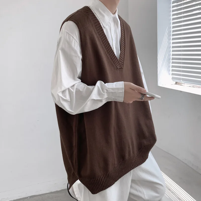 Autumn Sweater Vest Men's Fashion Retro Casual Knitted Pullover Men Wild Loose Korean Knitting Sweaters Mens Clothes M-2XL
Autumn Sweater Vest Men's Fashion Retro Casual Knitted Pullover Men Wild Loose Korean Knitting Sweaters Mens Clothes M-2XL