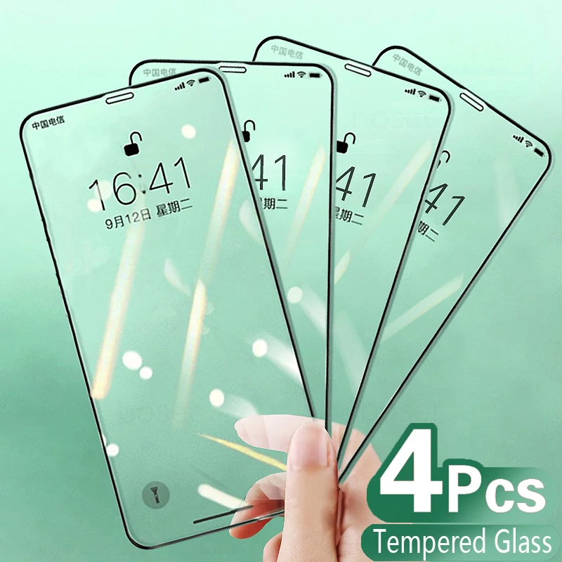 4PCS Full Cover Tempered Glass on The for IPhone 11 12 13 Pro Max Screen Protector for IPhone 12 Mini 13Mini 6 6s 7 8 Plus Glass
4PCS Full Cover Tempered Glass on The for IPhone 11 12 13 Pro Max Screen Protector for IPhone 12 Mini 13Mini 6 6s 7 8 Plus Glass