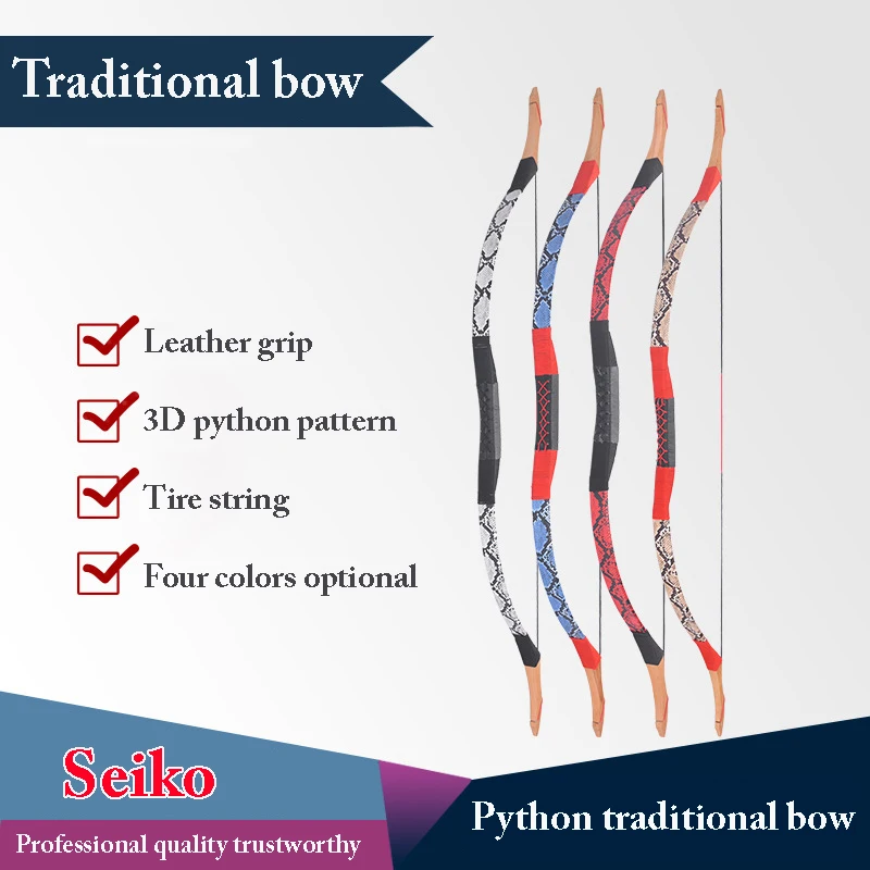 30 Lbs Python Pattern Traditional Bow Archery Equipment Shooting Game Solid Wood Traditional Bow Multi-Color Optional
30 Lbs Python Pattern Traditional Bow Archery Equipment Shooting Game Solid Wood Traditional Bow Multi-Color Optional