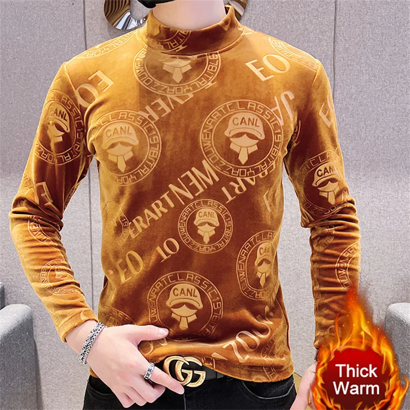 Cartoon Portrait Print Velvet TShirt Men Winter Fleece Warm Tshirt Club Outfits T Shirt Homme Clothing Thickening
Cartoon Portrait Print Velvet TShirt Men Winter Fleece Warm Tshirt Club Outfits T Shirt Homme Clothing Thickening