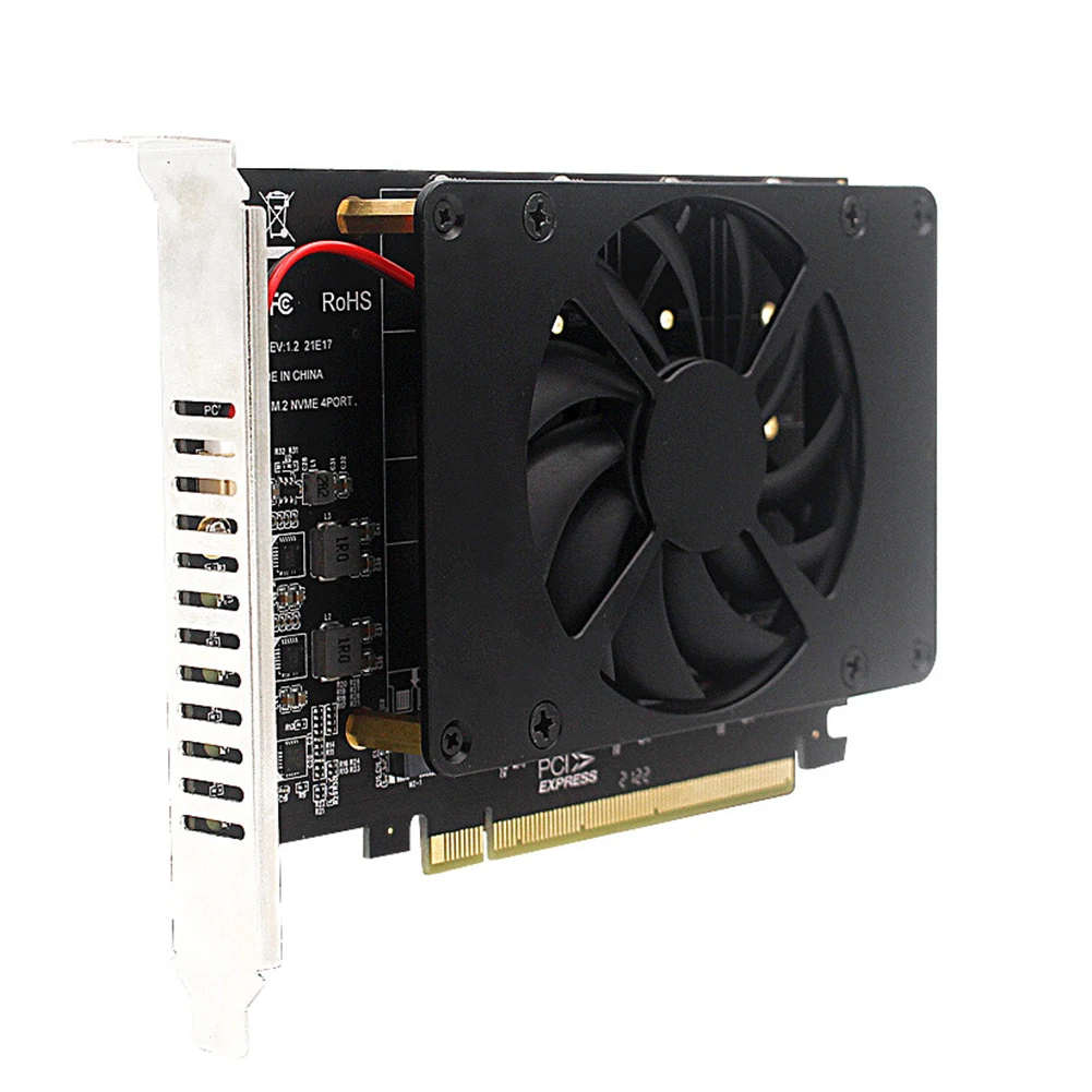 Адаптер PCI Express 4,0 X16 4 M.2 NVMe SSD PCIe X16, коммутатор на 4 порта M.2, адаптер с поддержкой RAID PCIe, бифуркационный адаптер
Адаптер PCI Express 4,0 X16 4 M.2 NVMe SSD PCIe X16, коммутатор на 4 порта M.2, адаптер с поддержкой RAID PCIe, бифуркационный адаптер