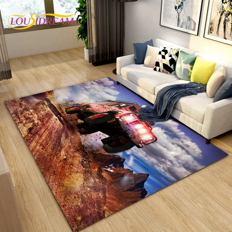 

New 3D Sports Car Concept Car Area Rug,Carpet Rug for Living Room Bedroom Sofa Doormat Decoration, Kids Play Non-slip Floor Mat