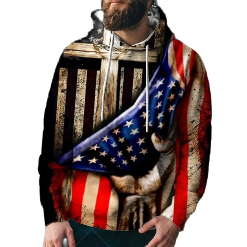 Autumn Men's Hoodie Oversized Loose Clothes Vintage Long Sleeve Fashion American Flag Printed Pullovers Men Clothing Tracksuit
Autumn Men's Hoodie Oversized Loose Clothes Vintage Long Sleeve Fashion American Flag Printed Pullovers Men Clothing Tracksuit