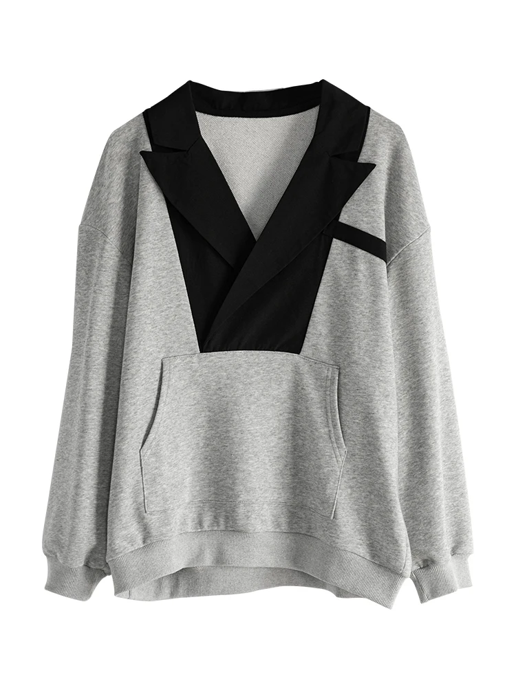 Korean fashion women grey pullovers V neck loose grey sweatshirts women sudaderas para mujer
Korean fashion women grey pullovers V neck loose grey sweatshirts women sudaderas para mujer