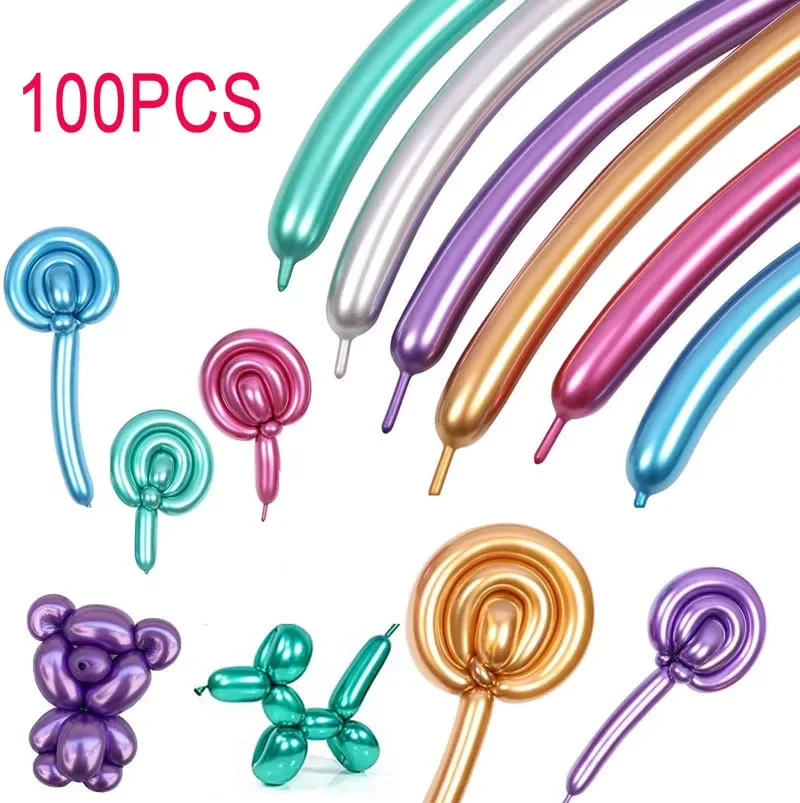 10/20/50/100pcs Long Glossy Metal Twist Latex Balloons Thick Strip Metal Color Inflatable Air Balls Globos Birthday Party Decor
10/20/50/100pcs Long Glossy Metal Twist Latex Balloons Thick Strip Metal Color Inflatable Air Balls Globos Birthday Party Decor
