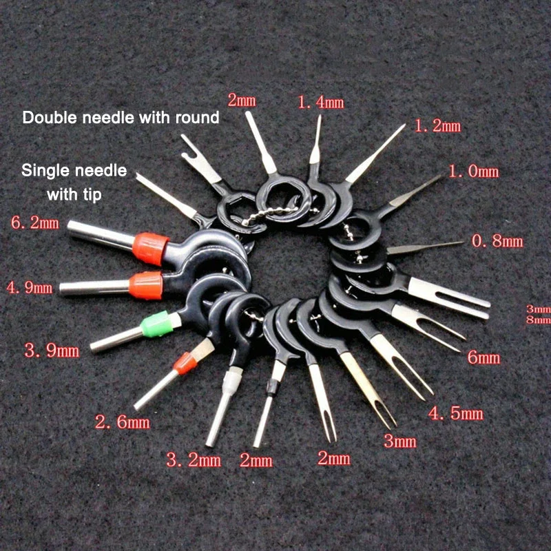 Car Wire Harness Terminal Removal Tool Pin Extractor Automotive Connector Depinning Repair Maintenance Kit for DIY Universal 
Car Wire Harness Terminal Removal Tool Pin Extractor Automotive Connector Depinning Repair Maintenance Kit for DIY Universal