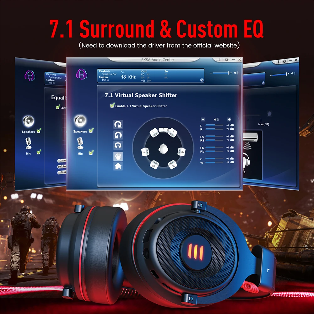 Gaming Headset Gamer Wired 3.5mm Stereo/ USB 7.1 Surround Gaming Headphones For PC/PS4/PS5/Xbox with Noise Cancelling Mic
Gaming Headset Gamer Wired 3.5mm Stereo/ USB 7.1 Surround Gaming Headphones For PC/PS4/PS5/Xbox with Noise Cancelling Mic