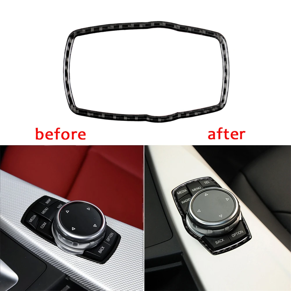 Carbon Fiber Multimedia Button Frame Cover Knob Trim Sticker For BMW F10 F20 F30 F34 F07 F25 F26 Series Car Interior Accessories
Carbon Fiber Multimedia Button Frame Cover Knob Trim Sticker For BMW F10 F20 F30 F34 F07 F25 F26 Series Car Interior Accessories